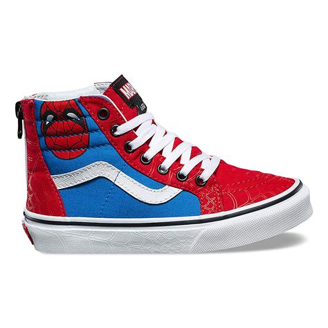 Vans SK8 Hi Zip Marvel Spiderman Skate Shoes Size 7 Toddler - Walmart ...