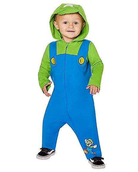 Baby Luigi One Piece Costume - Super Mario Bros. - Spirithalloween.com