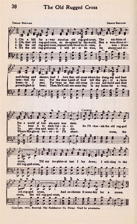 Printable Hymn Book Page - The Old Rugged Cross | Knick of Time