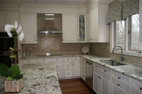 Alaska White Granite Kitchen Countertops with White Cabinets | White granite countertops kitchen ...