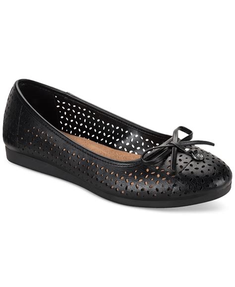 Giani Bernini Odeysa Slip-on Perforated Ballet Flats, Created For Macy ...