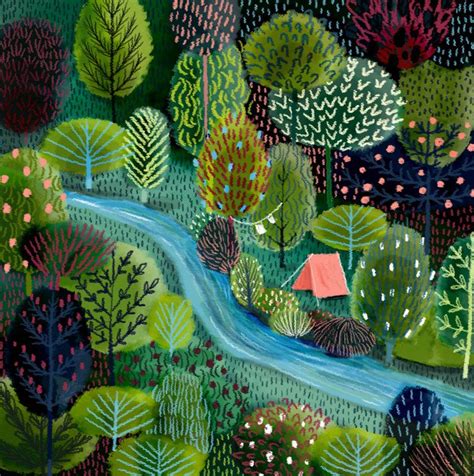 jane newland, sea blue | Arte naíf, Ilustraciones de naturaleza, Arte de ilustración