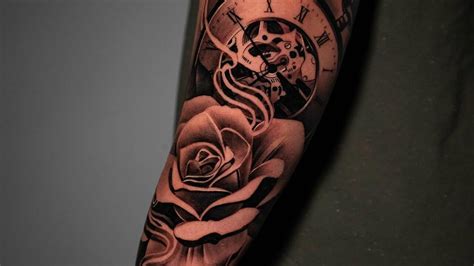 11+ Rose and Clock Tattoo Ideas That Will Blow Your Mind!