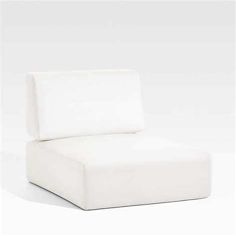 Ashore White Outdoor Patio Lounge Chair Cushion + Reviews | Crate & Barrel