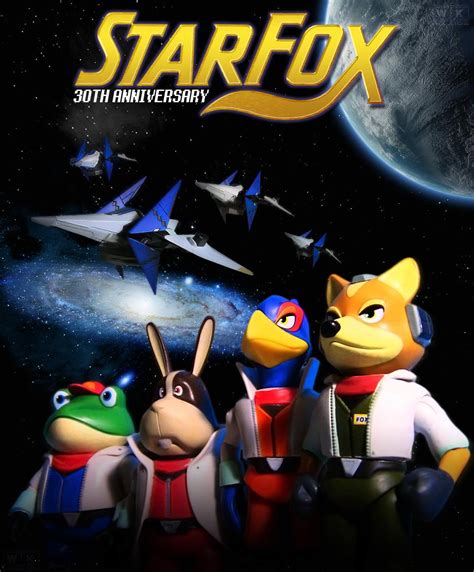 Star Fox SNES cover recreated with action figures. Happy 30th! : r/starfox