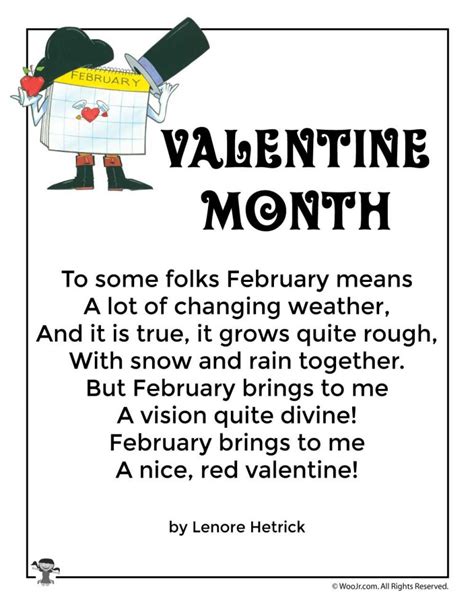 Kids Poems for the Month of February | Woo! Jr. Kids Activities : Children's Publishing