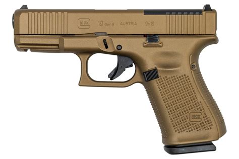 Glock 19 Gen5 MOS 9mm Pistol with Cerakote Burnt Bronze Finish | Sportsman's Outdoor Superstore