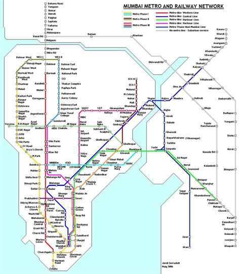 nice Mumbai Metro Map | Mumbai metro, Metro map, Metro route map