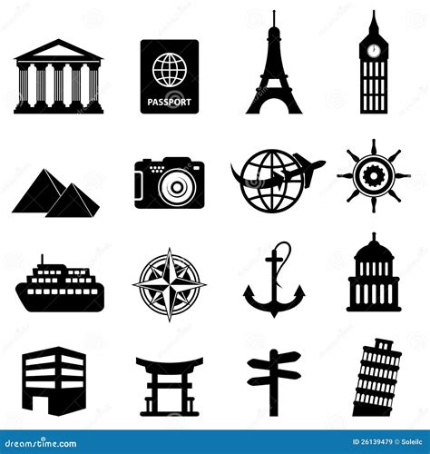 Travel And Tourism Icons Royalty Free Stock Images - Image: 26139479