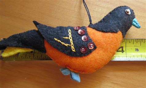 Vintage Hand Made Bird Ornaments With Hand Stitched - Etsy