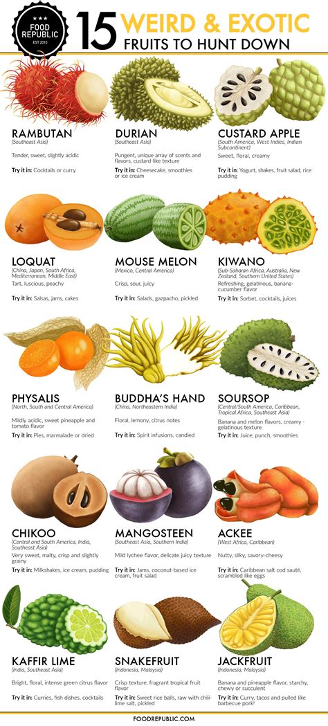 15 Exotic Fruits You Need To Try Right Now - Venngage Infographic Examples