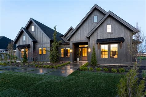 Black Modern Farmhouse with Black & White Interiors - Jeremy Welch