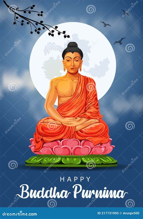 Happy Vesak Day, Buddha Purnima Wishes Greetings with Buddha and Lotus ...