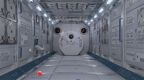 ISS Spaceship Interior International Space Station | FlippedNormals