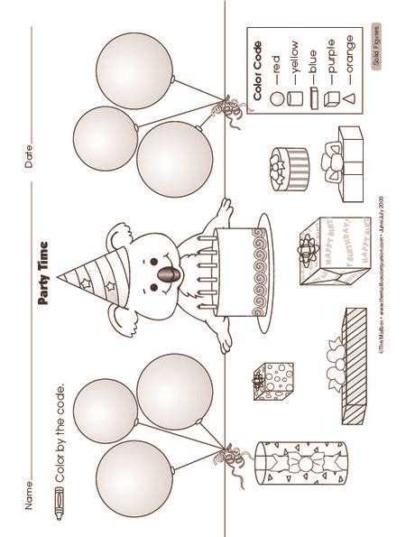 3d Shapes Colouring Worksheet | Coloring Worksheets