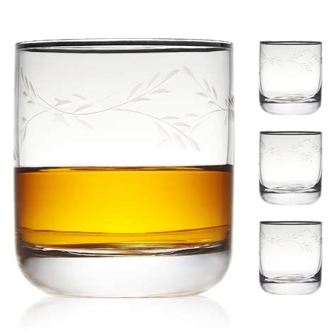 OPAYLY drinking glasses 9 oz Old Fashioned Tumblers for Drinking Water Scotch Juice Cocktail ...