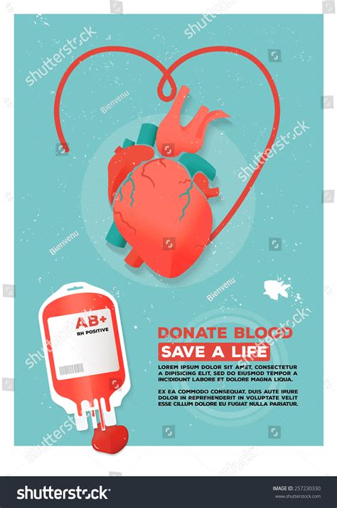 Vector Illustration Creative Donor Poster Blood Stock Vector (Royalty ...