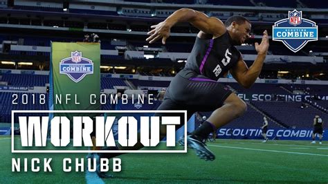 Nick Chubb's 2018 NFL Combine Workout - Fantasy Leagues