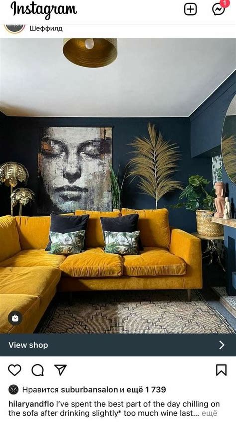 Pin by Eleri Pugh on Snug room in 2023 | Velvet couch living room, Yellow living room, Mustard ...