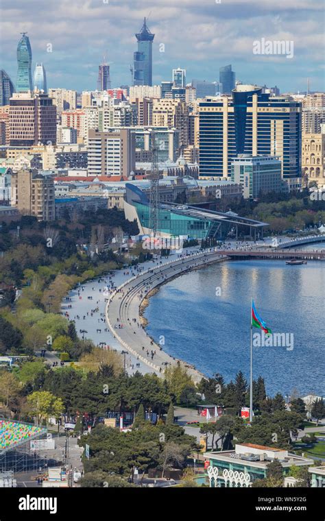 Cityscape, Caspian sea, Baku, Azerbaijan Stock Photo - Alamy