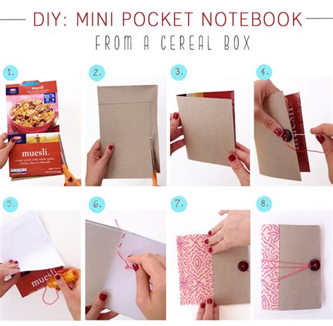 DIY: Mini Notebook From A Cereal Box