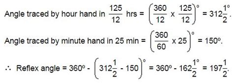 The reflex angle between the hands of a clock at 10