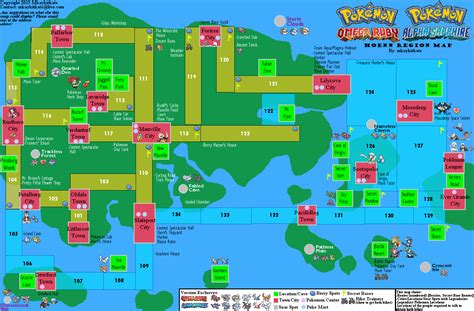 Pokemon Alpha Sapphire Hoenn World Map