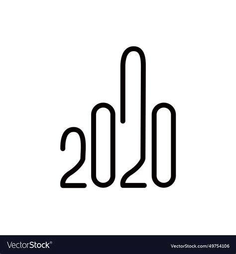 Middle finger hand gesture logo design Royalty Free Vector