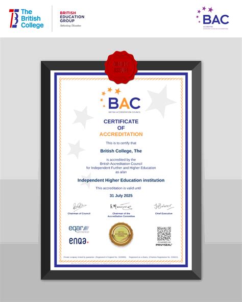 The British College is Accredited by the British Accreditation Council ...