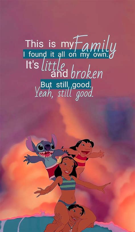 Lilo and Stitch quote | Lilo and stitch quotes, Broken family quotes, Stitch quote