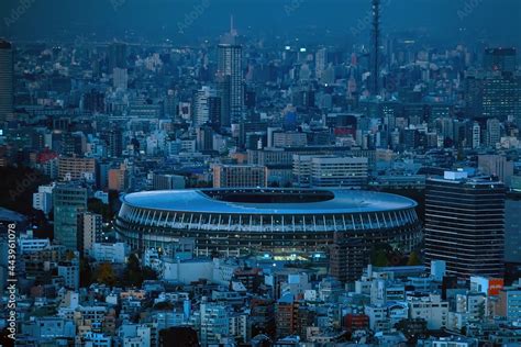 The New National Stadium, Olympic Stadium in Tokyo, Japan Stock Photo ...