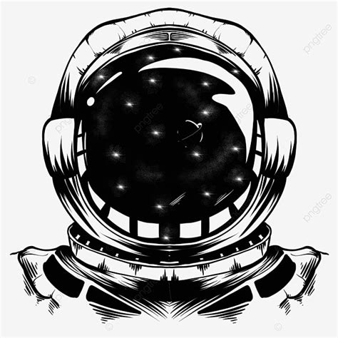 Space Monochrome Astronaut Helmet, Astronaut Drawing, Astronaut Helmet Drawing, Helmet Drawing ...