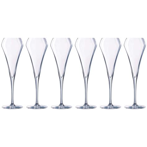 Set Of 6 Chef & Sommelier Kwarx Champagne Flutes