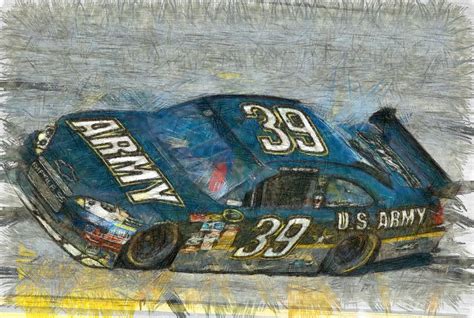 NASCAR Sprint Cup Race - A Pencil Drawing Photograph by Robert Kinser ...