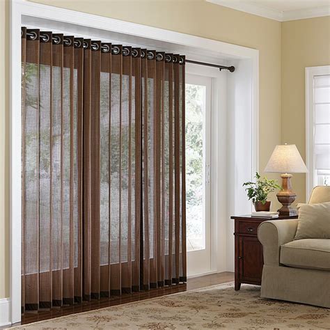 modern-sliding-glass-door-feat-brown-curtains-also-stylish-couch-with ...