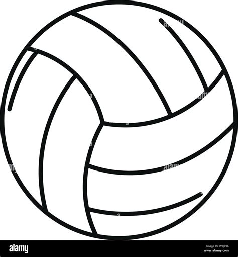 Volleyball ball icon. Outline volleyball ball vector icon for web ...