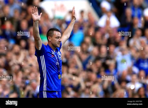 Chelsea's John Terry with his Premier League winners medal after the game Stock Photo - Alamy