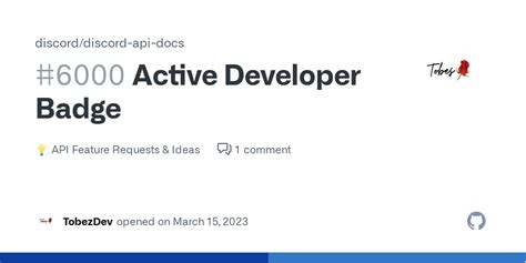 Active Developer Badge · discord discord-api-docs · Discussion #6000 ...