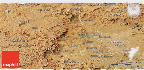 Satellite Panoramic Map of NEWCASTLE (O)