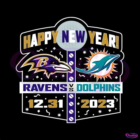 Baltimore Ravens Vs Miami Dolphins Happy New Year PNG