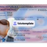 Czech Republic ID Card Template Psd