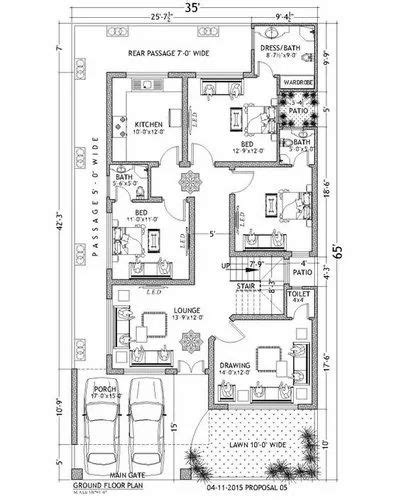 2D Architectural House Floor Plan,Hyderabad at Rs 6/square feet in ...