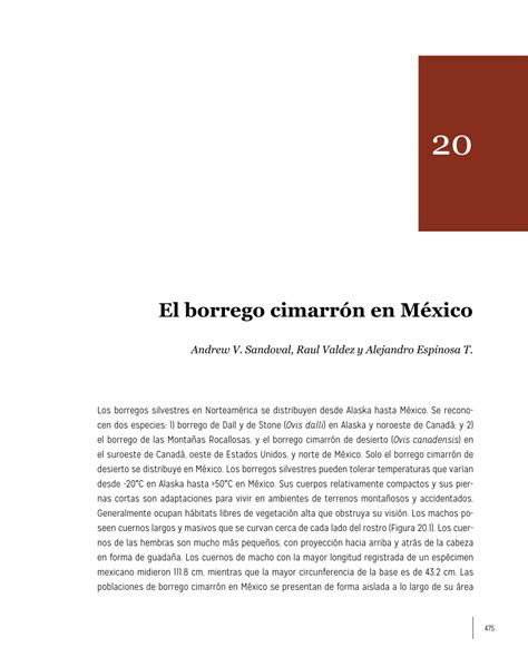 (PDF) El borrego cimarrón en México