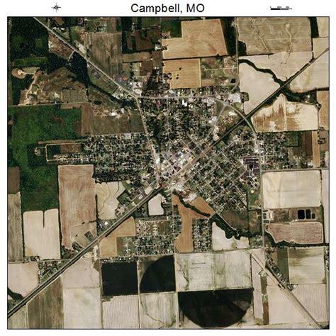 Aerial Photography Map of Campbell, MO Missouri