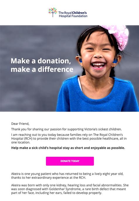 The Royal Children's Hospital Foundation uses email marketing to drive ...