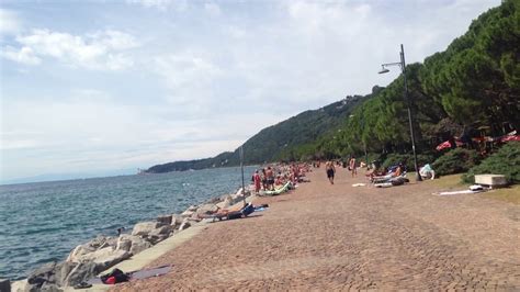 Going to the Barcola beach through a park in Trieste Italy - YouTube