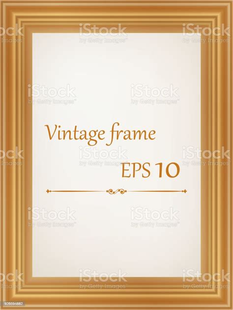 Golden Vintage Frame Stock Illustration - Download Image Now - Abstract ...