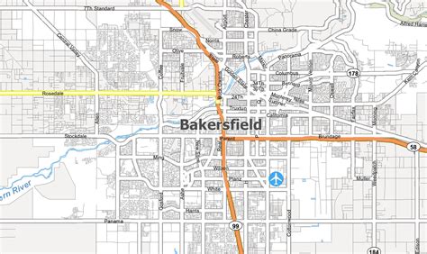 Bakersfield Map, California - GIS Geography