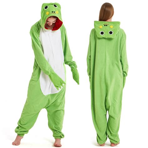 Frog Onesie Pajamas for Adult & Teens Animal Onesies - Luckyonesie.com