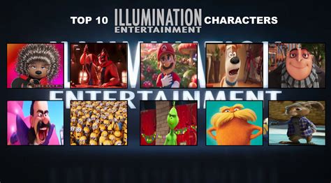 My Top 10 Illumination Characters Meme by LukePeters on DeviantArt